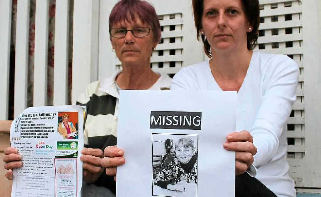 Gail Lynch’s sister Lyn McMillan and niece Jas McLaren pictured a week after Gail went missing from her Guy St home last year. Gail Lynch’s sister Lyn McMillan and niece Jas McLaren pictured a week after Gail went missing from her Guy St home last year.
